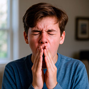 Чихание сериями, особенно по утрам, аллергия