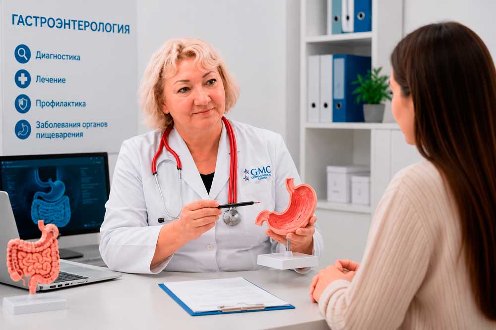 Приём гастроэнтеролога в German Medical Centre в Астане