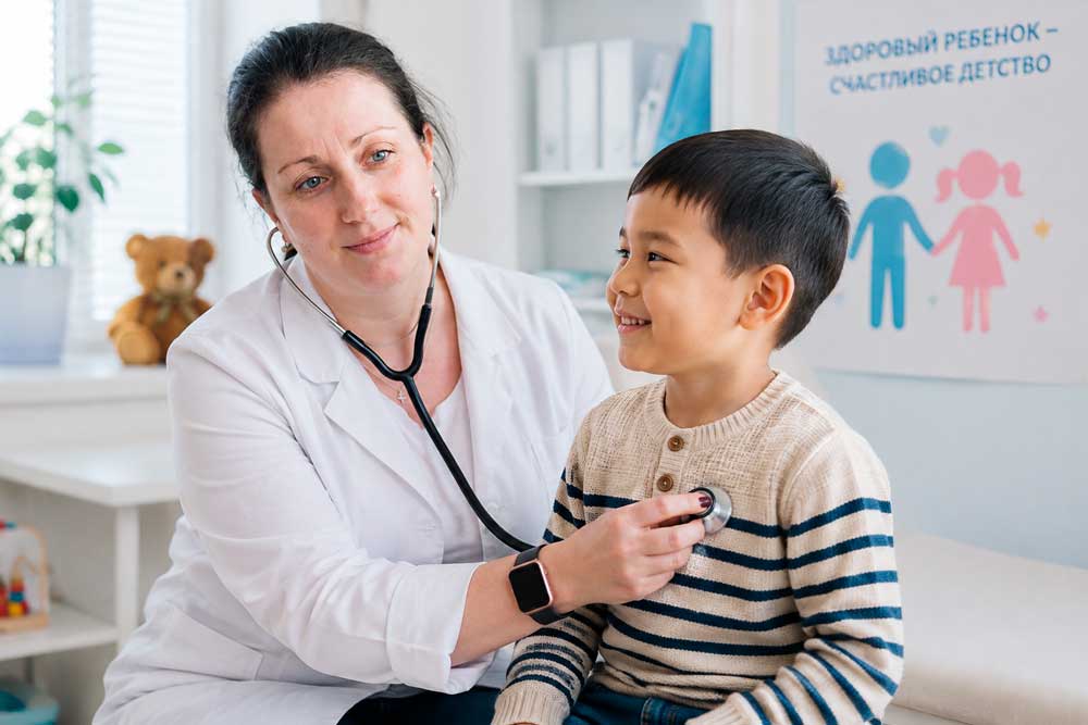 Приём педиатра в German Medical Centre в Астане