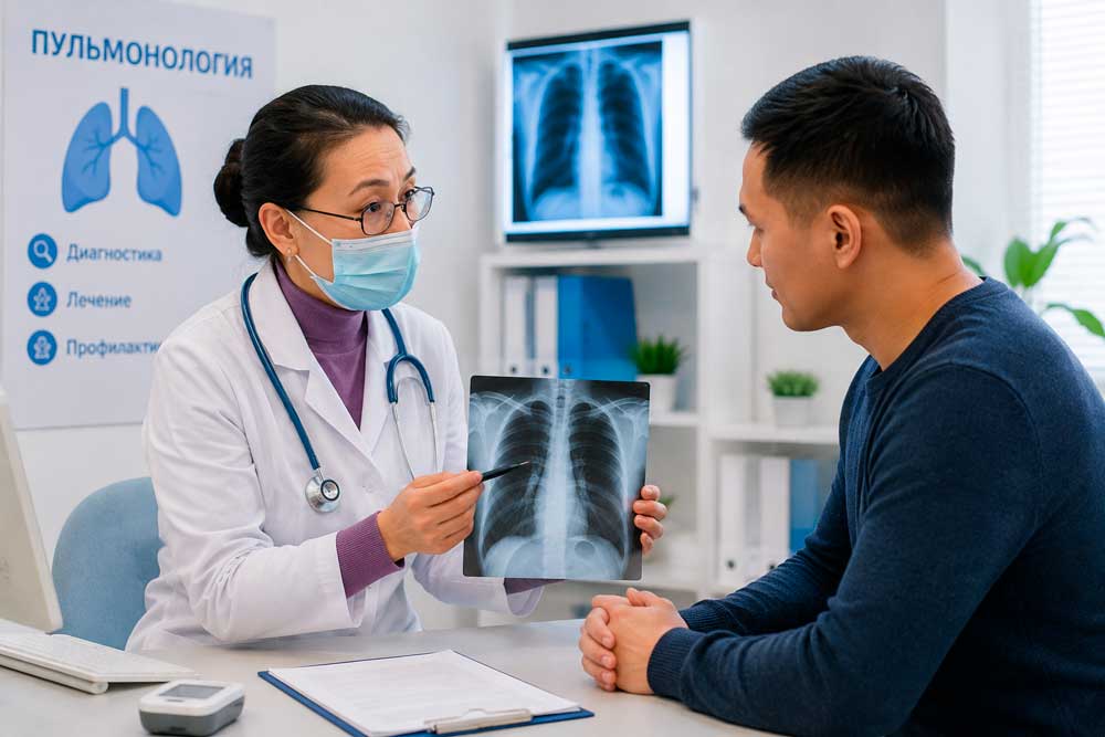 Приём пульмонолога в German Medical Centre в Астане